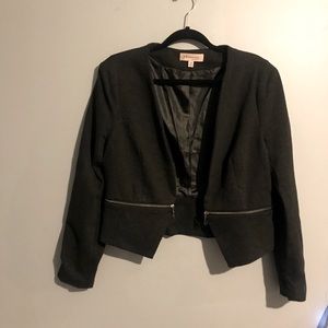 Philosophy open front zip detail blazer stretch M